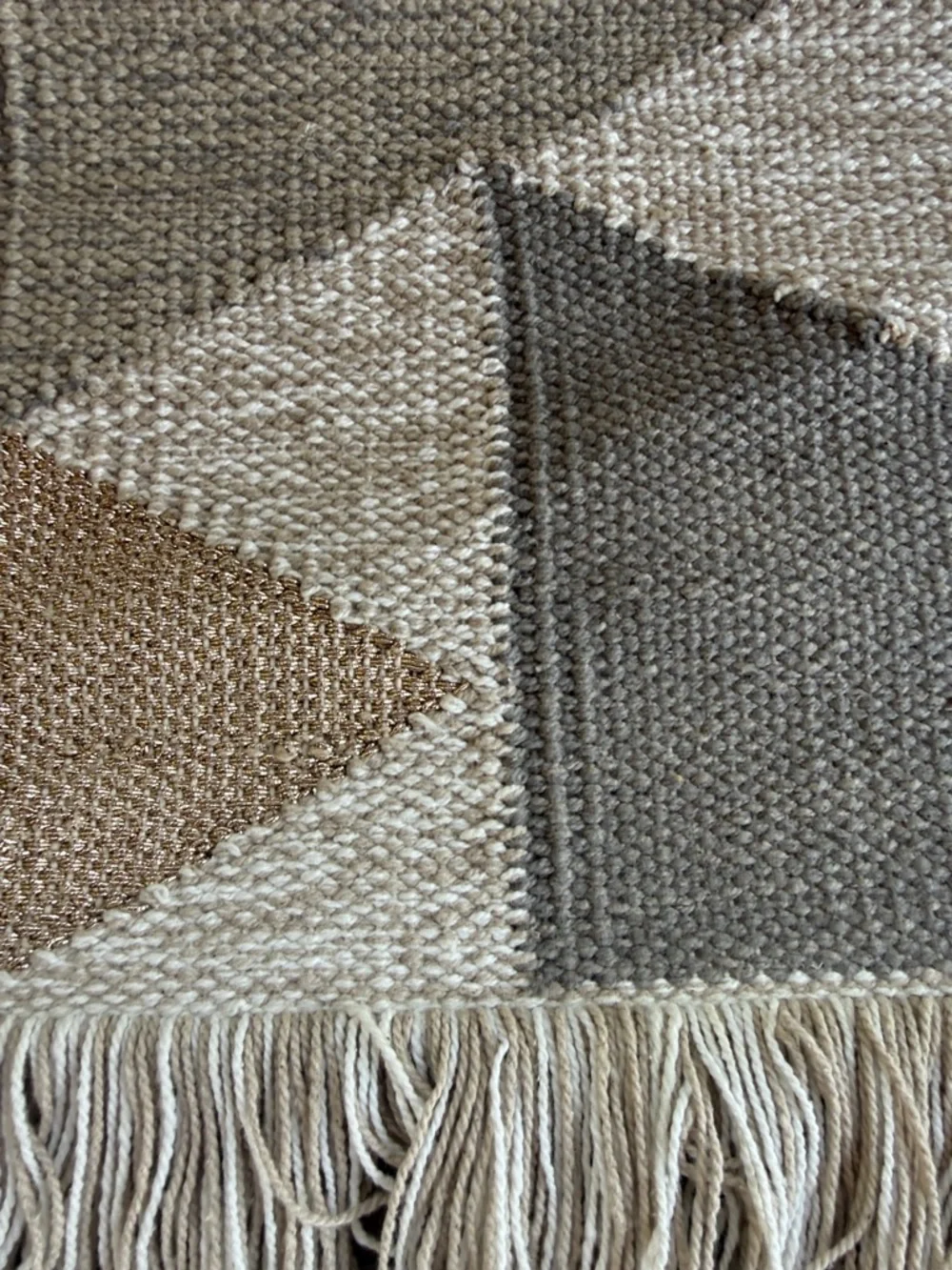 Neutral Geometric Woven Wall Hanging - Brand: